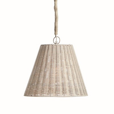 Plum & Post Linette Rattan Ceiling Pendant Small Lamp