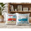 Happy Campers Decorative Pillow Enjoy the Journey – 12 Inch by Manual Woodworkers and Weavers - 2 of 3