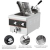 Electric Deep Fryer, Deep Fryer with Oil Drain, 30 Min Timer, Rotary Fryer Head, Stainless Steel Countertop Fryers for Home & Commercial Use - 3 of 4