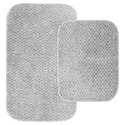2pc Cabernet Nylon Washable Bath Rug Set - Garland