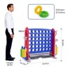 3-in-1 Giant Connect 4 Outdoor Game Set w/Basketball Hoop & Ring Toss | Adjustable Height 2.7-3.2 FT - 2 of 4