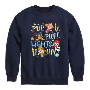 Boys' - Paw Patrol - Pup Pup Lights Up Graphic Long Sleeve Fleece Sweatshirt - 1 of 4