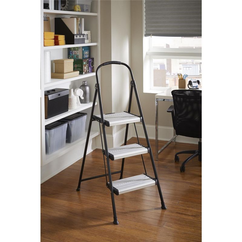 Cosco Three Step Folding Step Stool with Rubber Hand Grip, 2 of 5