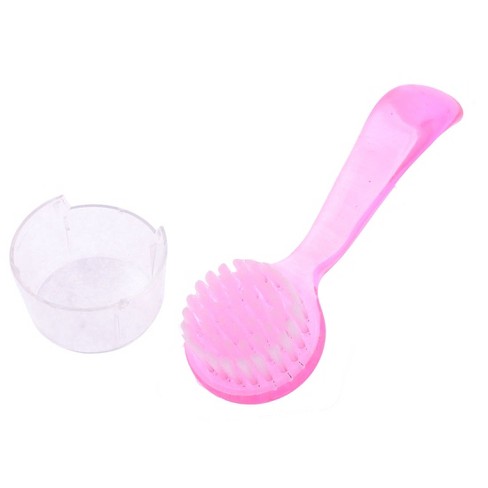 Unique Bargains Plastic Soft Bristles Compact Size Face Cleaning Brush Pink - image 1 of 4