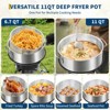 11QT Outdoor Fish Fryer Pot with 6.7QT Strainer Basket, 58,000 BTU Aluminum Propane Deep Fryer Pot for Seafood & Fries - 2 of 4