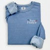 Simply Sage Market Embroidered Paris France Stars Lightweight Garment Dyed Sweatshirt - 2 of 4