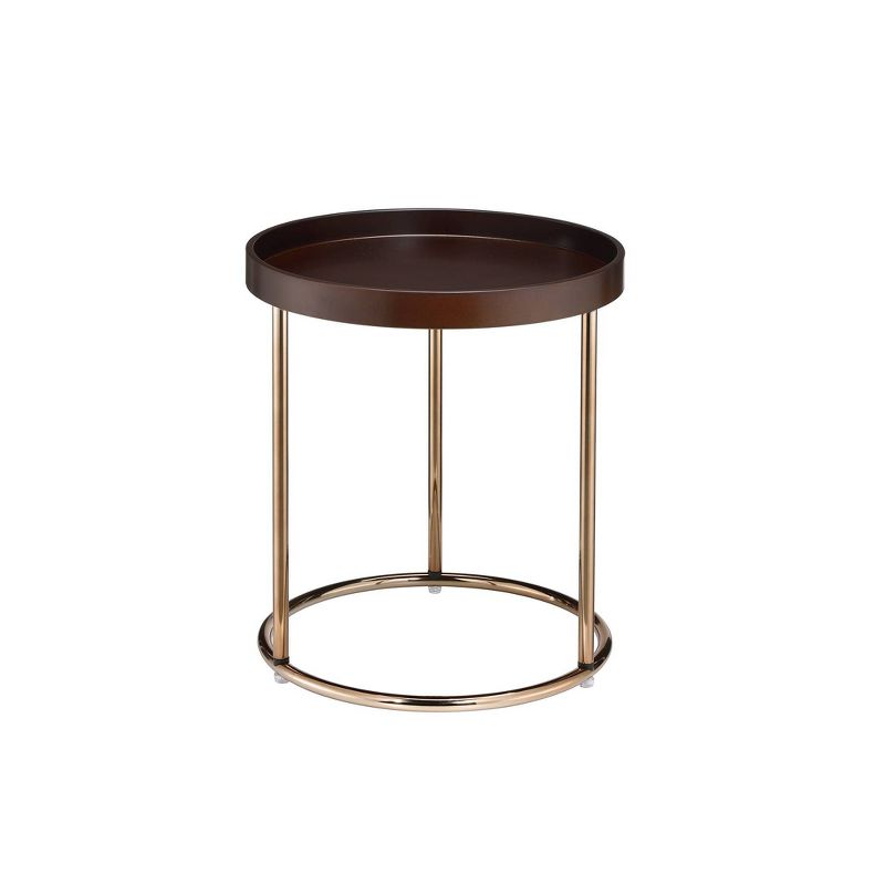21.75" Edie Mid-Century Lipped Edge Accent Table - Ore International, 1 of 6