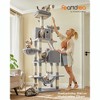 Feandrea 66.1/81.1"H Cat Tree Cat Tower for Indoor Cats, Plush Multi-Level Cat Condo with Scratching Posts, Perches, Caves, Hammock - 2 of 4