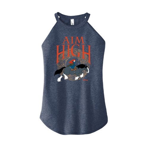 Women's Disney Merida Aim High Bow & Arrow Graphic High Neck Tank ...