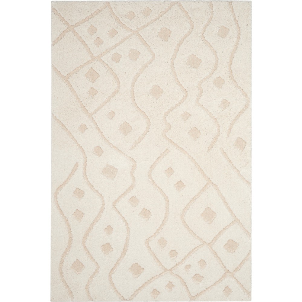 6'7inx9'6in Shapes Loomed Area Rug Ivory/Beige - Safavieh