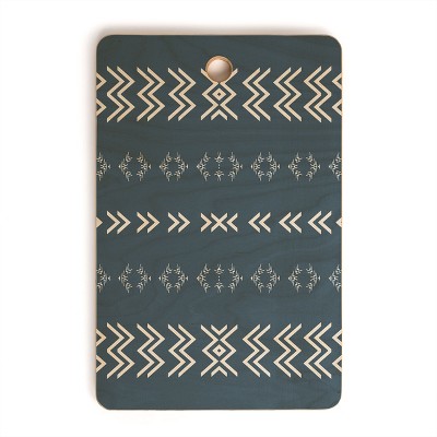 Sheila Wenzel-Ganny Minimal Blue Mudcloth Rectangle Cutting Board - Deny Designs
