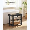 3-Tier Bamboo Shoe Rack Bench - Entryway Storage Organizer with 286 lb Capacity, Multi-Use Side Table, Ink Black - 3 of 4