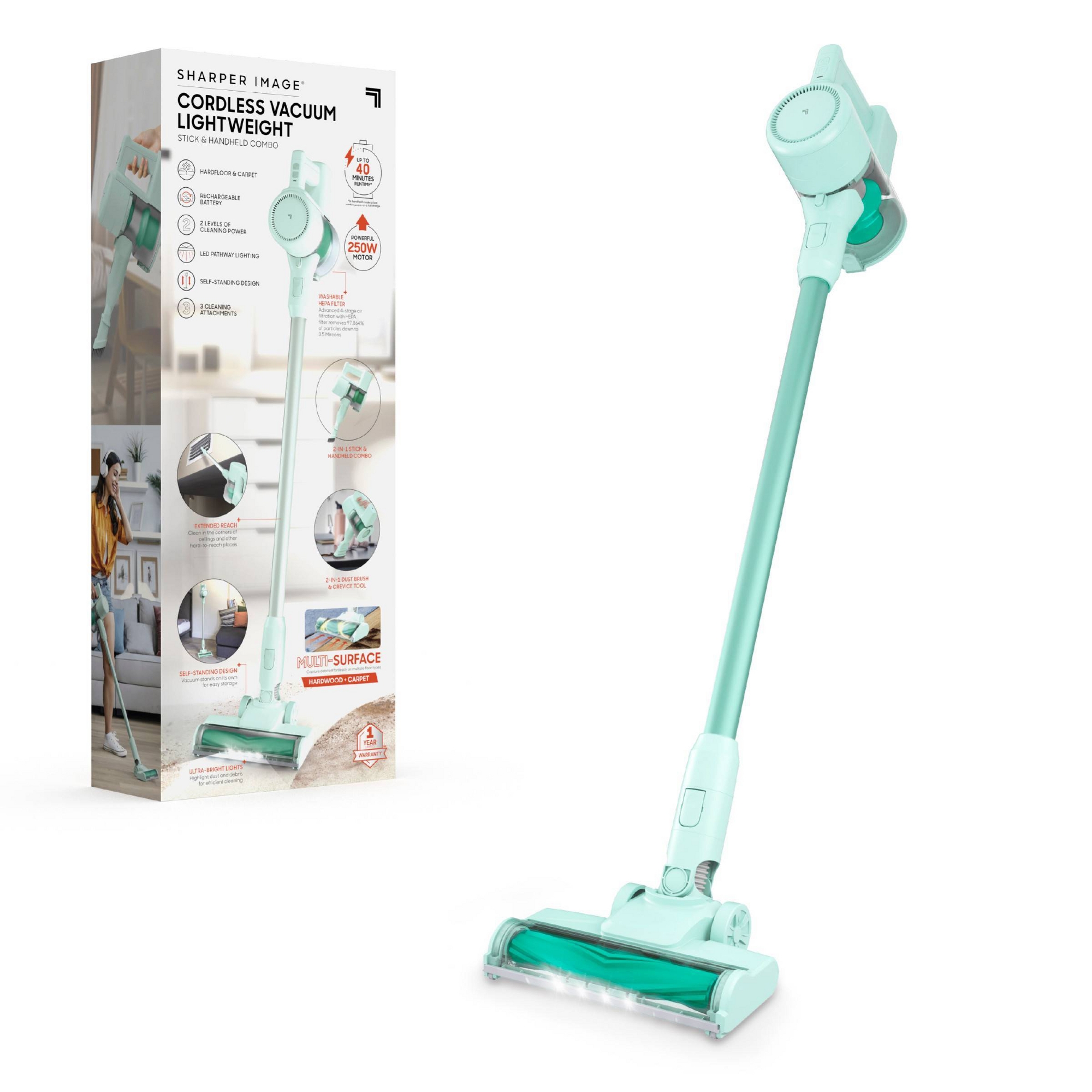 Sharper Image Cordless Vacuum Lightweight Stick and Handheld Combo Mint