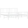 vidaXL White King Metal Bed Frame with Headboard & Slats, No Mattress, Easy Assembly - 2 of 4