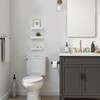 FurnitureR Square Floating Shelves Set of 3, Wall Mounted Rustic Wood Shelves for Bathroom, Bedroom, Living Room, Kitchen, White - 4 of 4