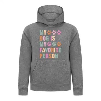 Everyday Kids My Dog Is My Favorite Person Girls Pullover Hoodie – Cute Pet Lover Sweatshirt
