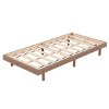 FURNIinspire Beds Modern Minimalist Twin Size Bed Frame Floating Platform Bed, Bedroom Furniture, No Box Spring Needed, Brown, 77.6"*40.9"*10.4" - 2 of 4