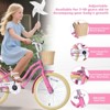 Okak Girls Bike with 20IN Wheel and Woven Basket, Kids Bike with Adjustable Seat and Yellow Tires, Mini Bike for 7-10 Years Old Kids - 2 of 4