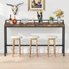 UbMelt 70.9 Inch Console Table with Metal Legs,Entryway Console Table behind Couch for Living Room & Entryway,Brown - 2 of 4