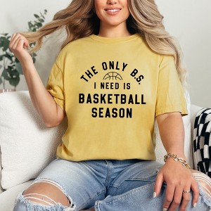 Simply Sage Market Women's Basketball Season BS Short Sleeve Garment Dyed Tee - 1 of 4
