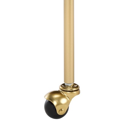 Ida Gold and Mirror Round 2-Tier Bar Cart
