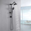 SEVOBAL Shower Faucets, Dual-Function Rainfall and Handheld Shower System with Adjustable Slide Bar, Black, 25.59"*9.25"*4.25" - 2 of 4