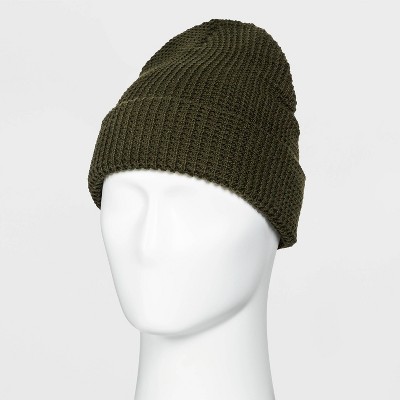 Men's Waffle Knit Beanie - Goodfellow & Co™ Green One Size