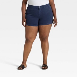 Women's High-Rise Smart Jean Shorts - Ava & Viv™ - 1 of 3