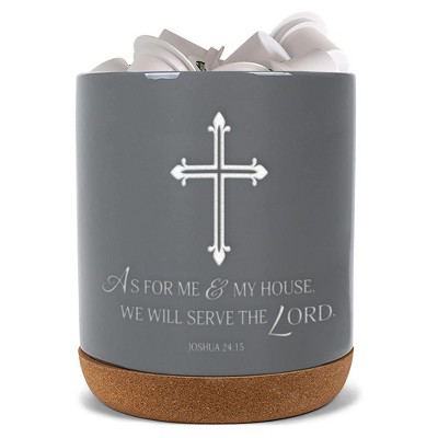 Elanze Designs We Will Serve Grey X-Large Cork Bottom Kitchen K-Cup Coffee Pod Holder