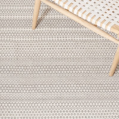 Gray Wool Handmade Flat Woven 4' x 6' Rug