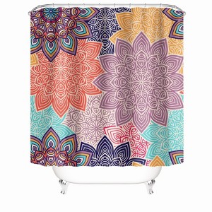 Ethnic Style Elements Shower Curtains for Bathroom Waterproof Fabric Bath Curtain Durable Soft Stylish Bathroom Decor 72x72 Inch - 1 of 1