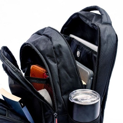 RadioShack 15.6" Laptop Backpack Black with Red Accent, Functional Tech Bag for Men and Women, Organized Storage for Work, and Travel 2606014 — фото 2