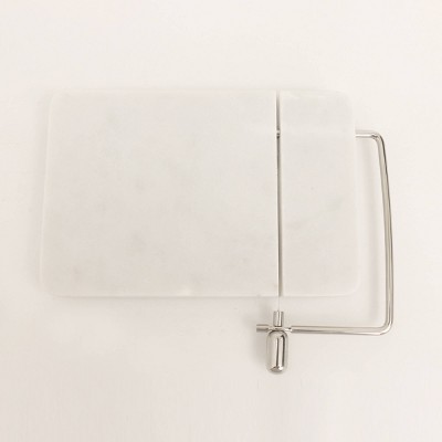 9 x 6 Marble Cheese Slicer Cutting Board White - Threshold™