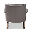 Maggie Mid Century Modern Rocking Chair: Upholstered, Walnut Finish - Baxton Studio - 4 of 4