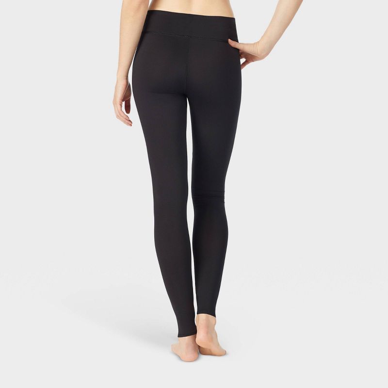Warm Essentials by Cuddl Duds Women's Active Thermal Leggings - Black, 3 of 9