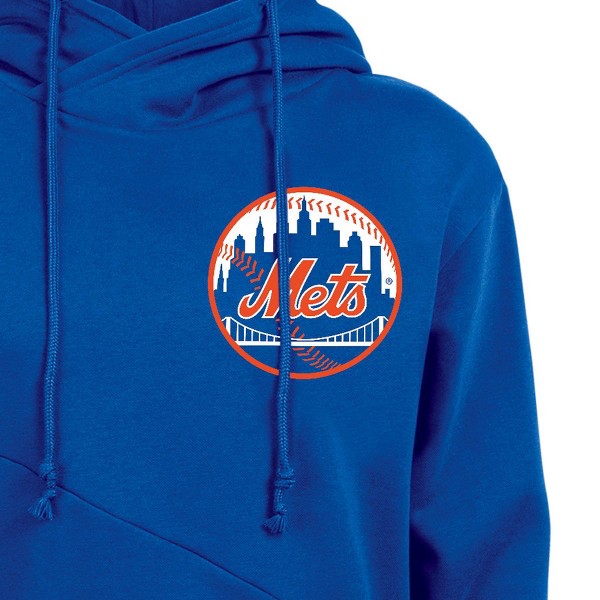 Sudadera con capucha para mujer MLB New York Mets, ajuste relajado 3