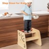 Safstar Wooden Climbing Toy Triangle Climber Set of 2 w/Seesaw Dual-sided Ramp Indoor - 3 of 4