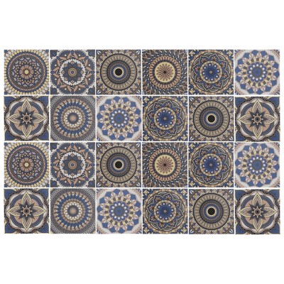 Unique Bargains PVC Tile Stickers 3.94"x3.94" Blue Gray 24 Pcs