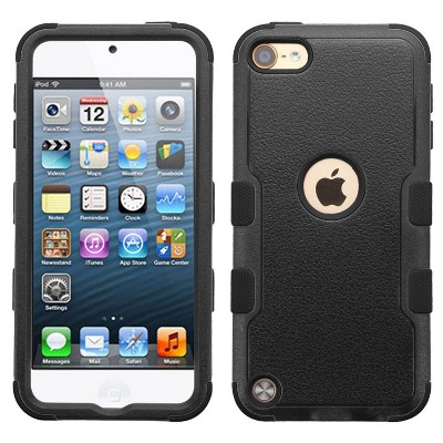 MYBAT For Apple iPod Touch 5th Gen/6th Gen Black Tuff Hard Silicone Hybrid Case Cover