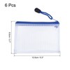 Unique Bargains PVC Waterproof Mesh Zipper Office Travel File Folders 6 Pcs - 2 of 4
