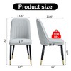 NicBex PU Leather Dining Chairs Set of 4,Armless Upholstered Kitchen Chair with High Backrest and Black Metal Legs for Dining Room,Kitchen - 3 of 4
