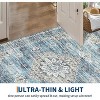 Washable Vintage Rug Distressed Floral Print Retro Accent Mat Non Slip Low Pile Carpet for Large Spaces Bedroom - 4 of 4