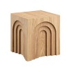 COWLOWN White Modern Square Side Table, Accent Table for Living Room, Bedroom, Small Coffee Table with Imitation Wood Finish - 2 of 4