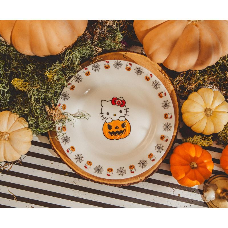 Silver Buffalo Sanrio Hello Kitty Pumpkin Boo 8-Inch Ceramic Dinner Plate, 2 of 7