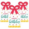 Big Dot of Happiness Colorful Happy Birthday - Square Favor Gift Boxes - Birthday Party Bow Boxes - Set of 12 - 2 of 4