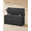 Wooden Storage Chest, Securely Opens 39.4"x15.7"x18.3" for Organizing Home Spaces, Dark Gray - 4 of 4