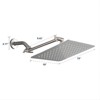 ALEXOUN Brushed nickel 10" Square Rainfall & High Pressure Stainless Steel Bath Shower head - 3 of 4