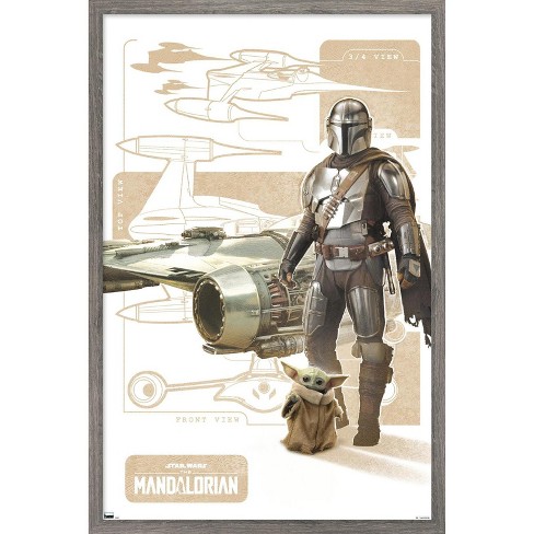 Trends International Star Wars: The Mandalorian Season 3 - N1 Starfighter Framed Wall Poster Prints - image 1 of 4