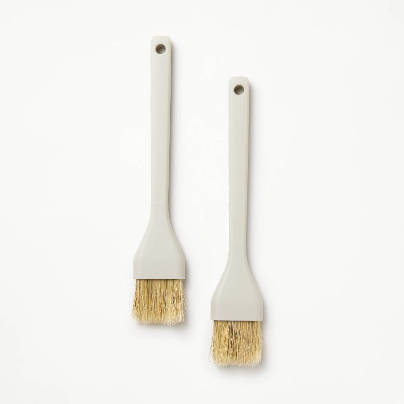 2pc Pastry Brush Set Light Gray - Figmint&#8482;, 1 of 6