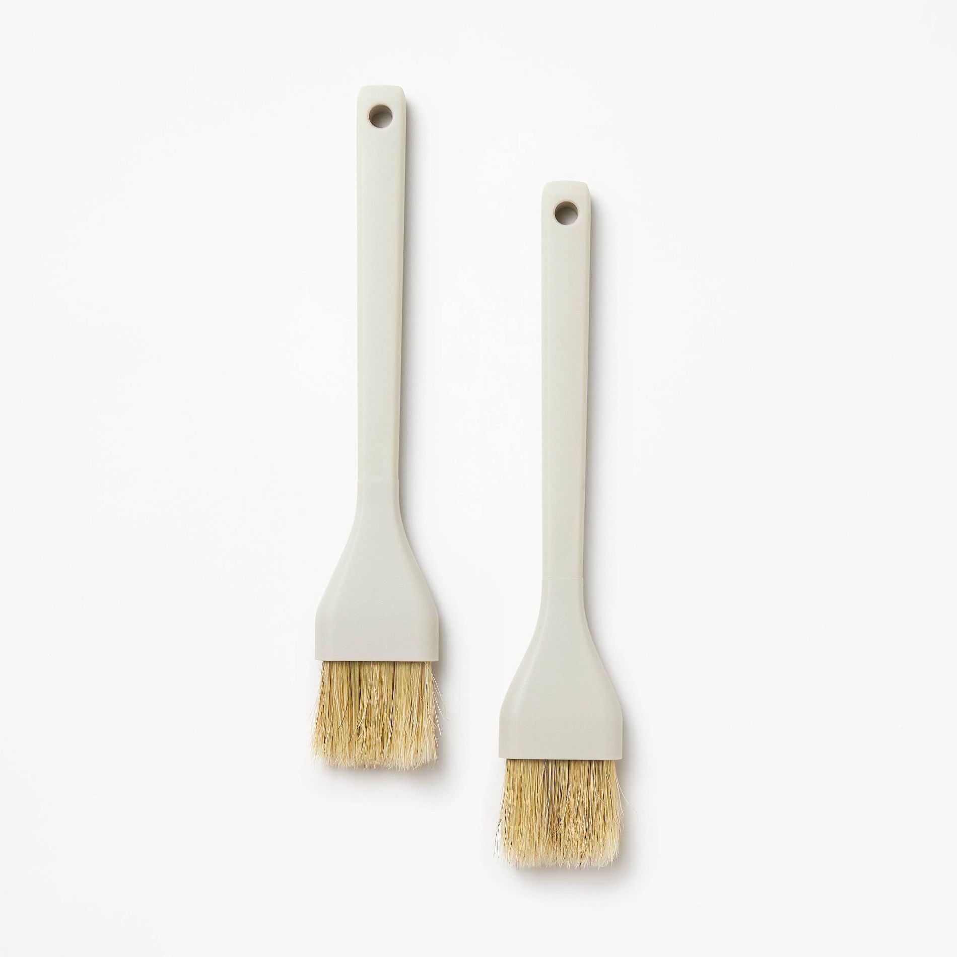 2pc Pastry Brush Set Light Gray - Figmint™: Cooking & Basting Brushes, Polypropylene, Hand Wash, 10.08" Length